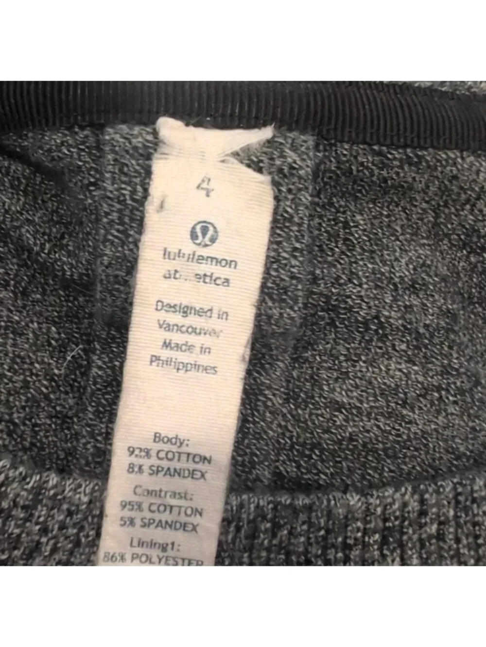 Lululemon Exhalation Pullover II Heathered Speckled Black